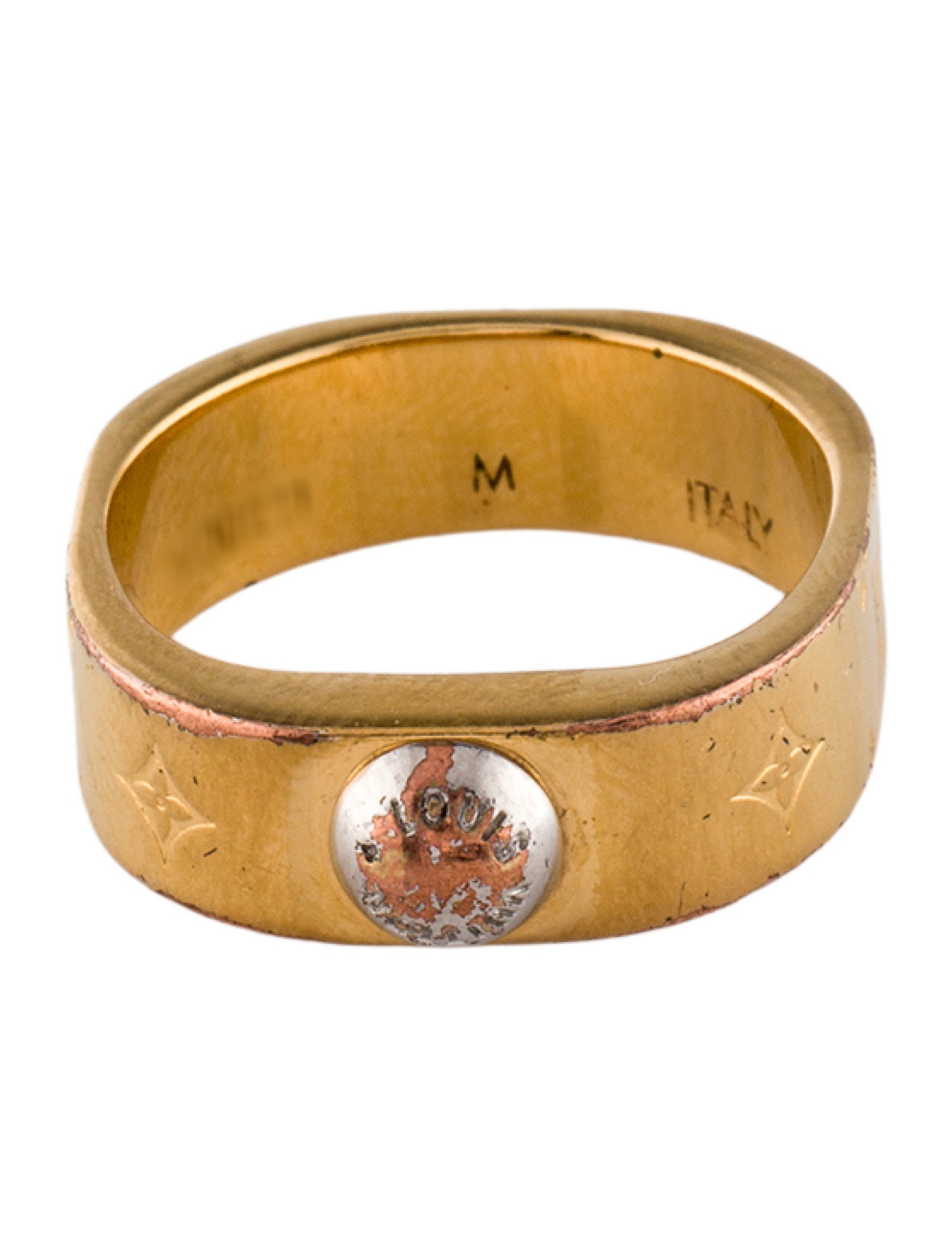 Louis Vuitton Two-Tone Nanogram Ring